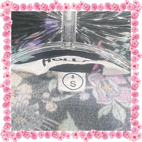 ROLLA'S Lightweight Semi-Sheer Floral Print Long Sleeve Blouse - Size S - Picture 11 of 13